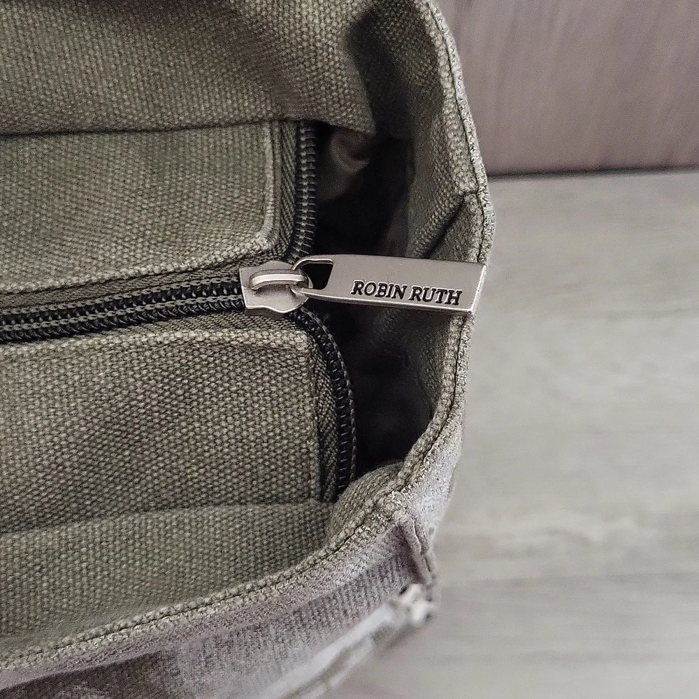 Robin‎ Ruth Dominican Republic Beach Tote Pockets Canvas Travel Bag